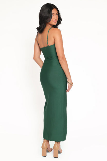 Louisa Midi Dress Emerald Green