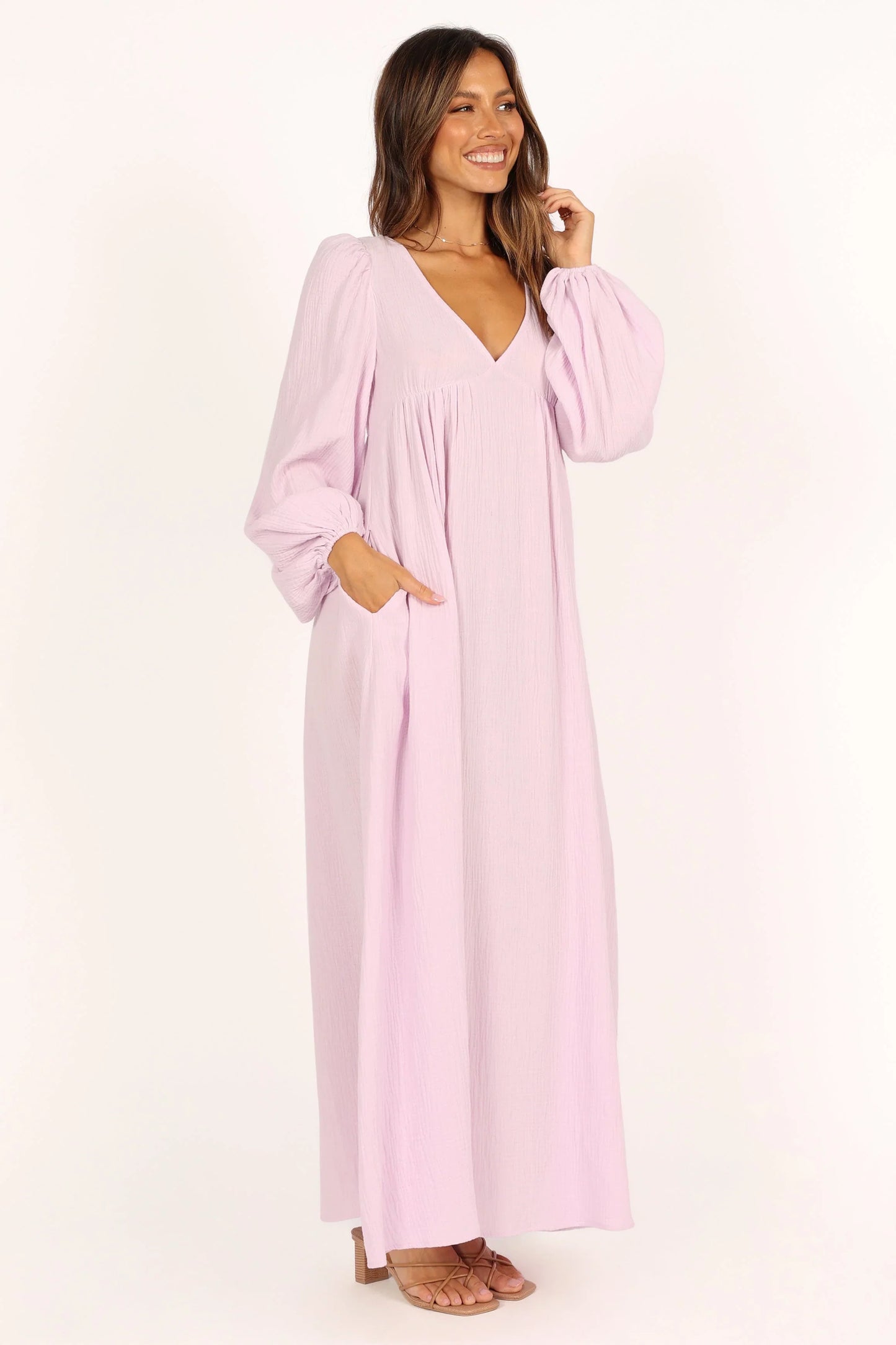 Willow Long Sleeve Maxi Dress Lilac