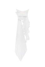 Dreamy blouse with meringue flounces in white Midnight Walk