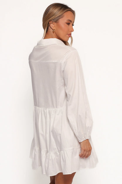 Carlotta Long Sleeve Mini Dress White