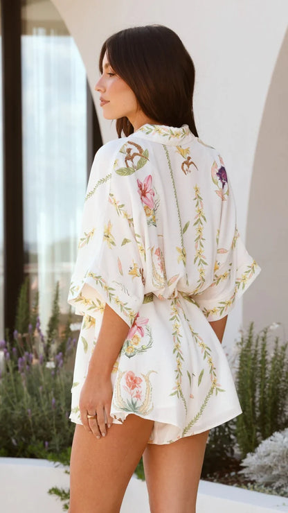 Carmen Playsuit Flower Print