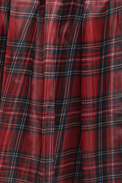 Bonita Midi Skirt Red Plaid