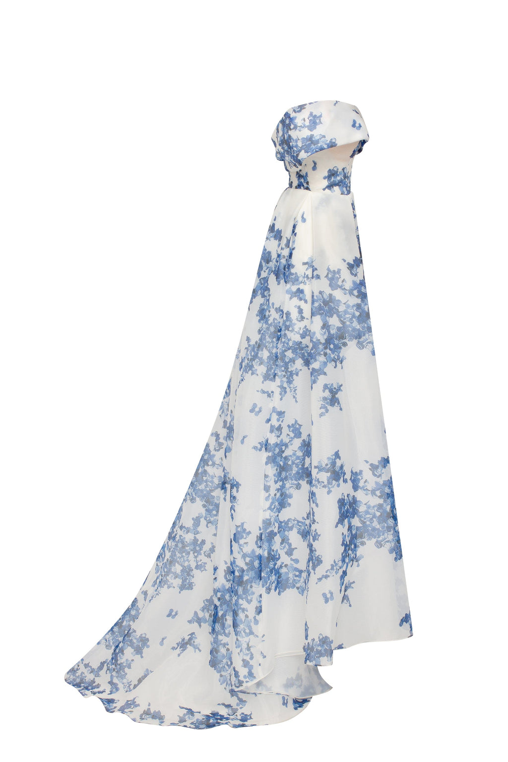 Catchy off the shoulder blue hydrangea maxi dress Garden of Eden