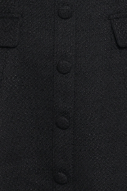 Sutton Mini Dress Black Tweed