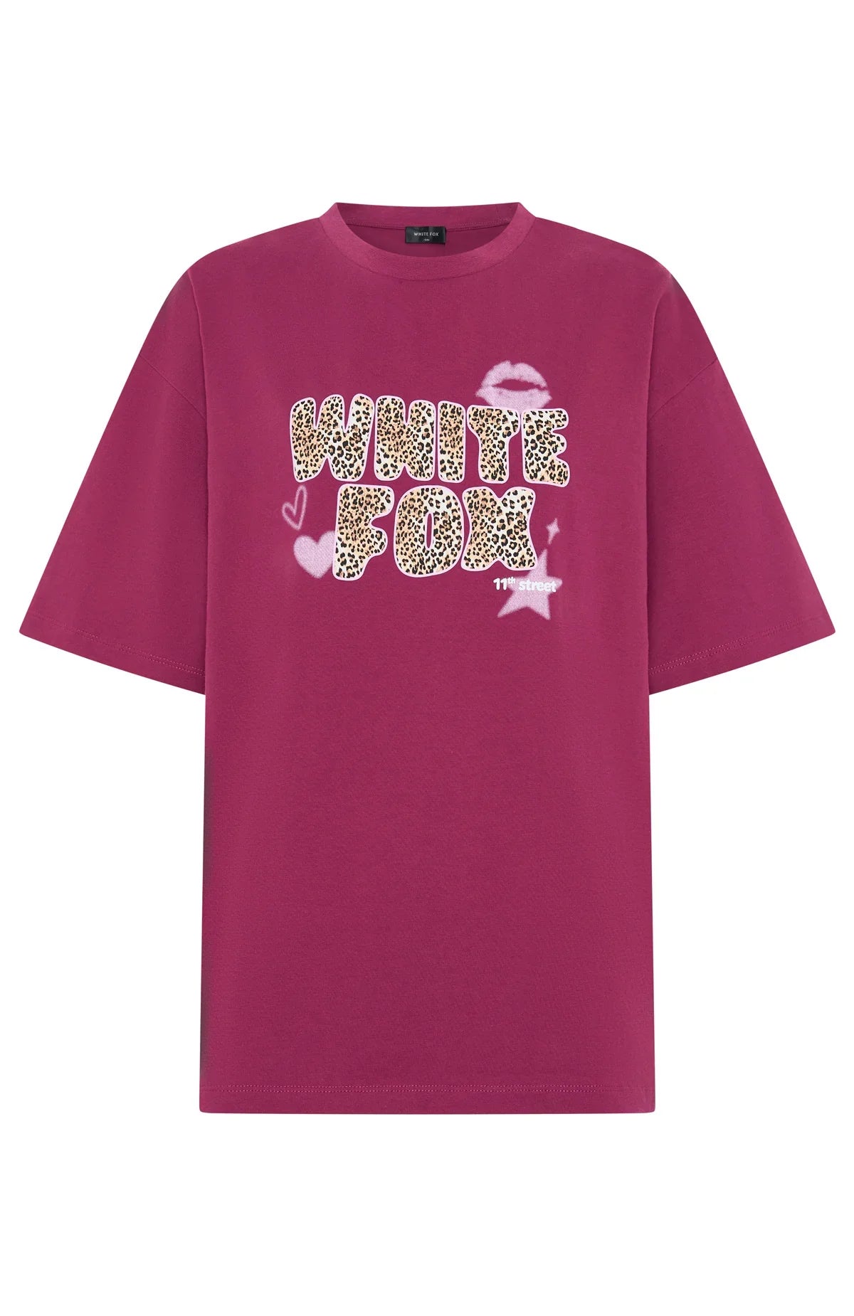 11th Street Shes So Lucky Oversized Tee Very Berry