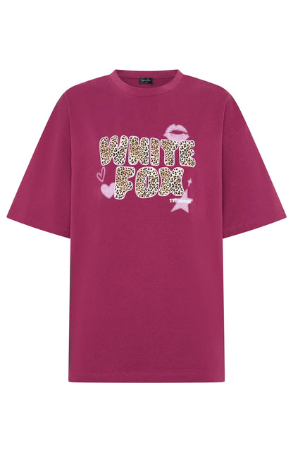 11th Street Shes So Lucky Oversized Tee Very Berry
