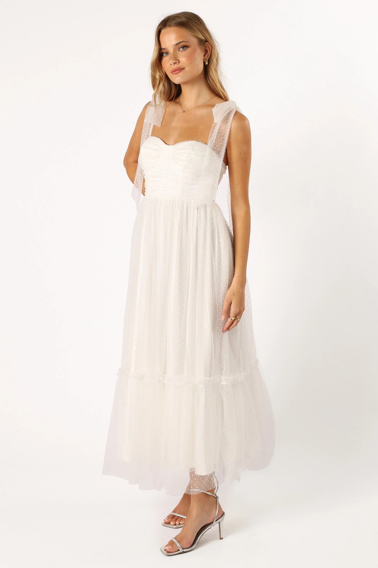 Floret Midi Dress Off White