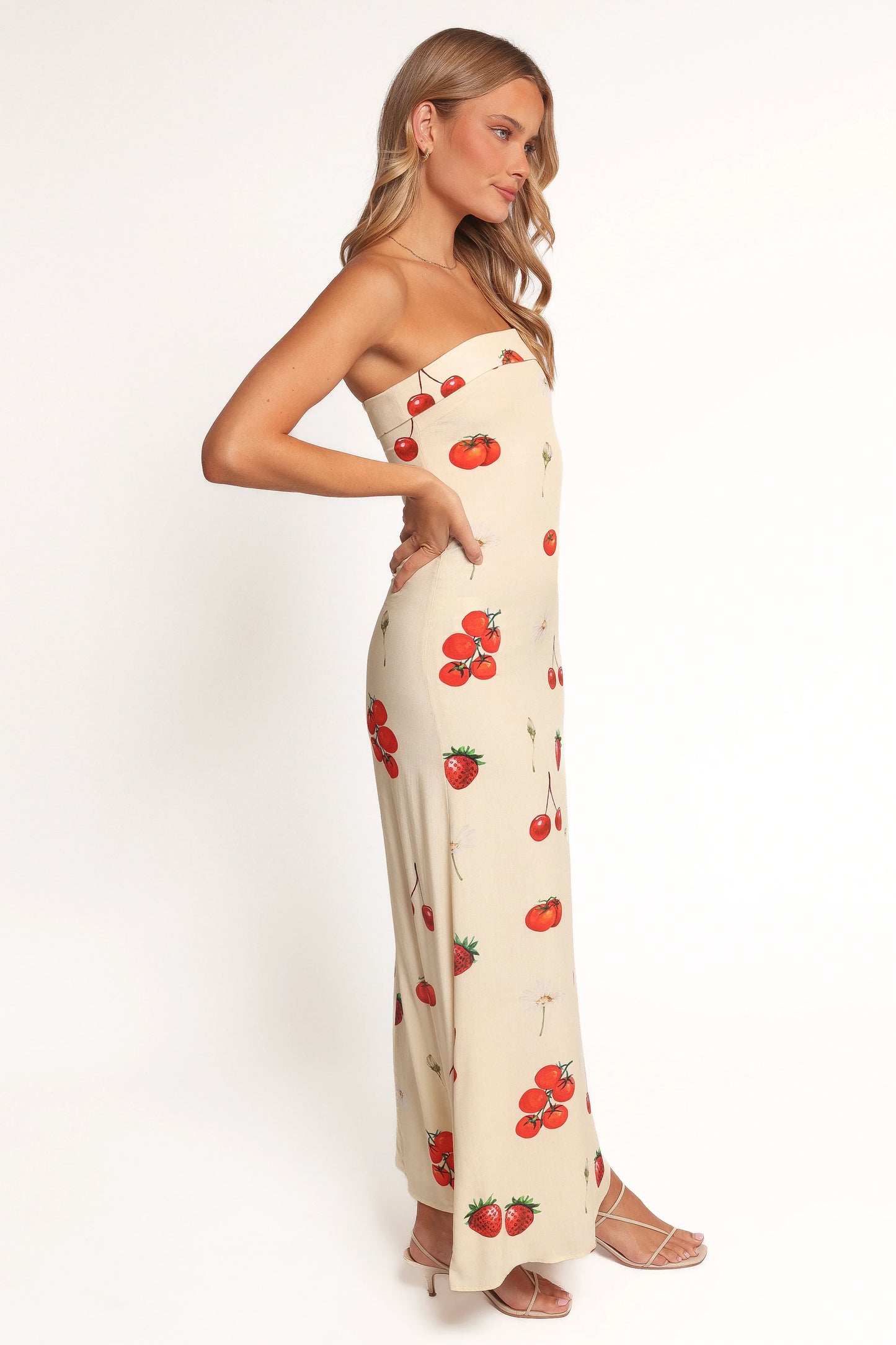 Adela Maxi Dress Tomato Print