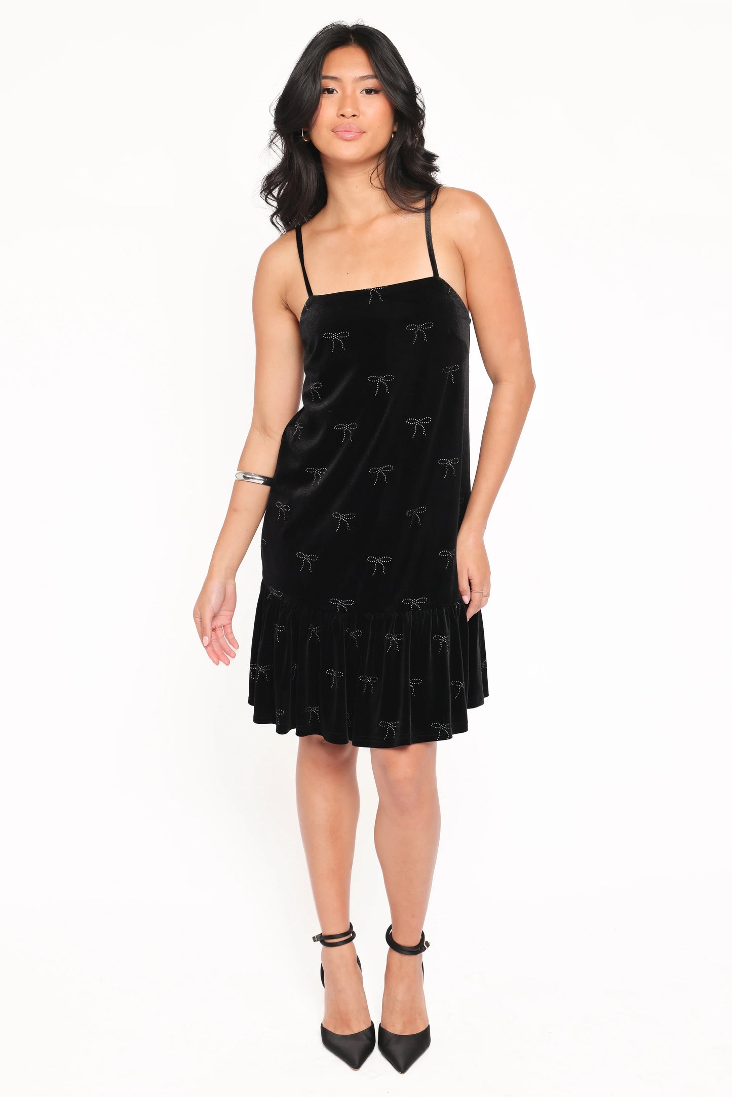 Eileen Mini Dress Black Velvet