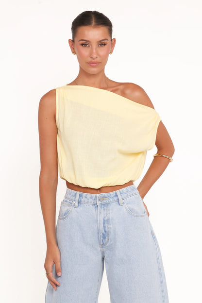 Zara Top Butter Yellow