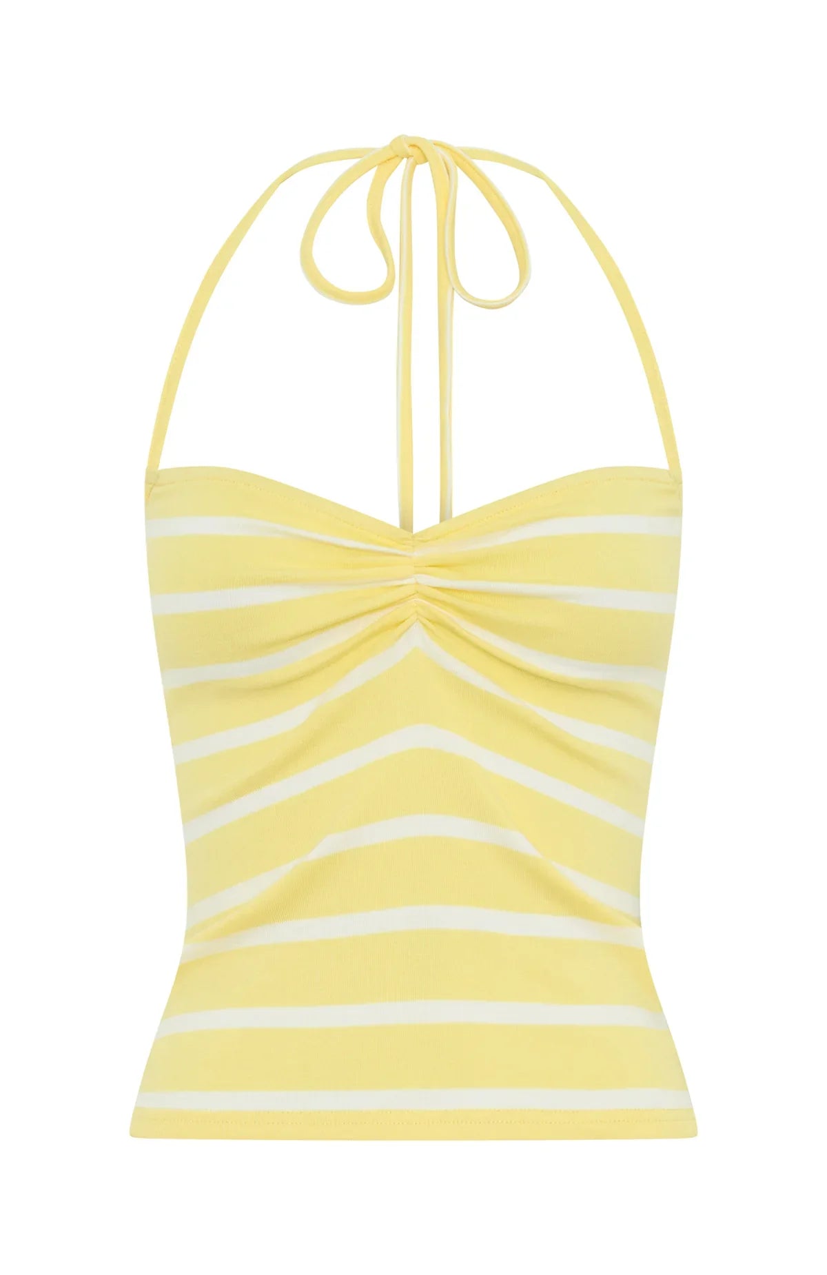 You Said Forever Halter Top Lemon Stripe