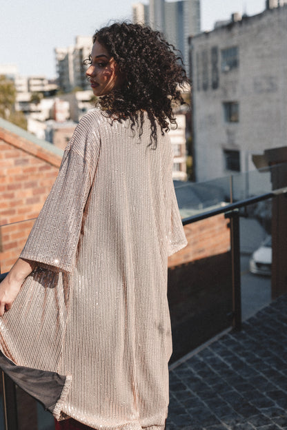 Jayleen Sequin Duster Gold