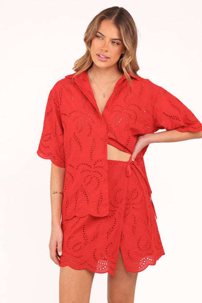 Gallie Skirt Set Red