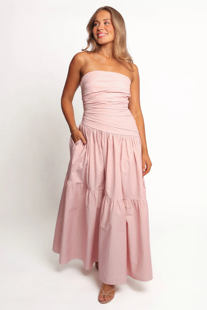 Blanche Strapless Maxi Dress Orchid