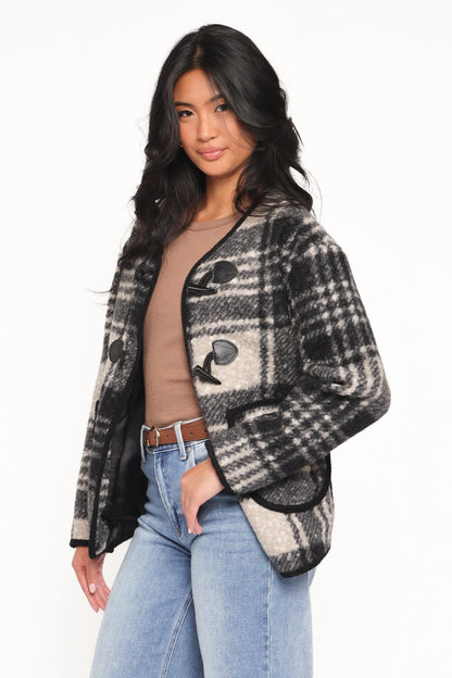 Austin Plaid Jacket Black