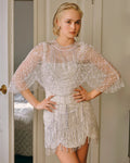 Ivory Lace Bolero with Embellishment