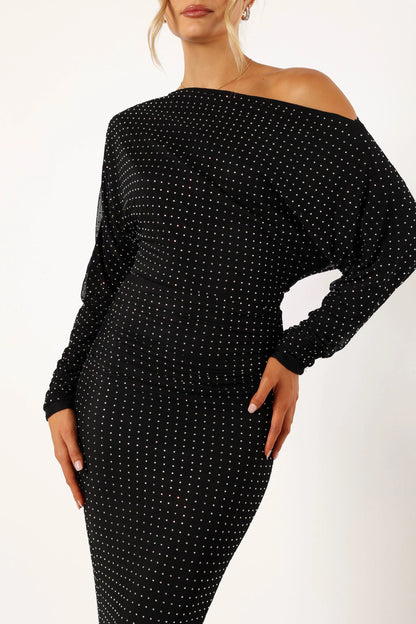 Loeve Long Sleeve Midi Dress Black