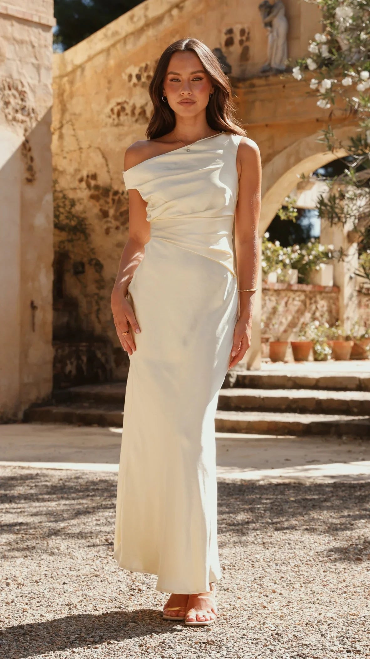 Auria Off Shoulder Maxi Dress Yellow