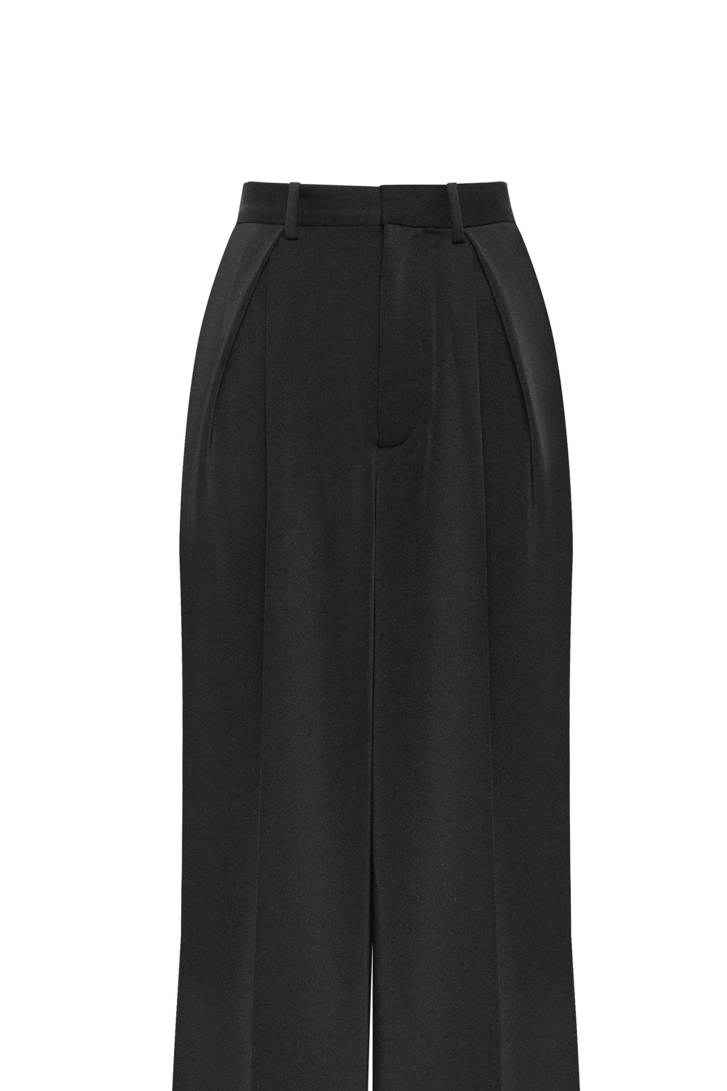 Refined black pants cut from Italian satin Xo Xo