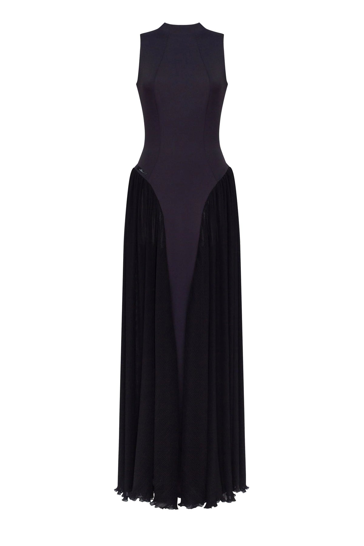 Elegant mock neck maxi dress Parisienne