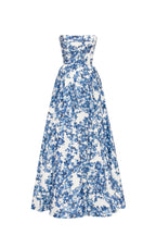 Ravishing blue hydrangea corset maxi dress Garden of Eden