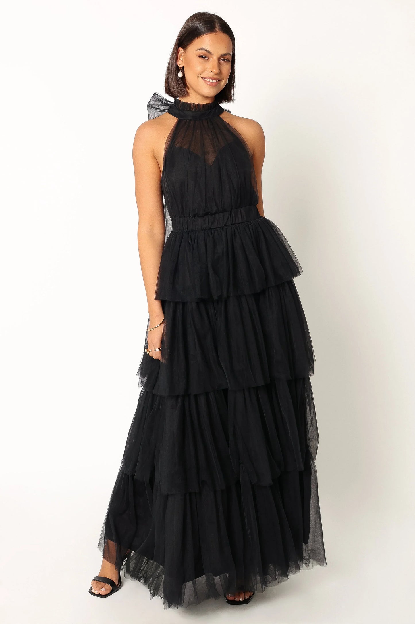Frances Halterneck Maxi Dress Black