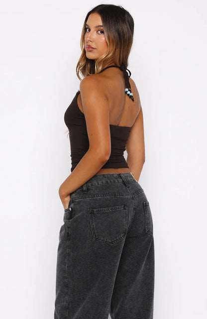Shes Got You Halter Top Chocolate