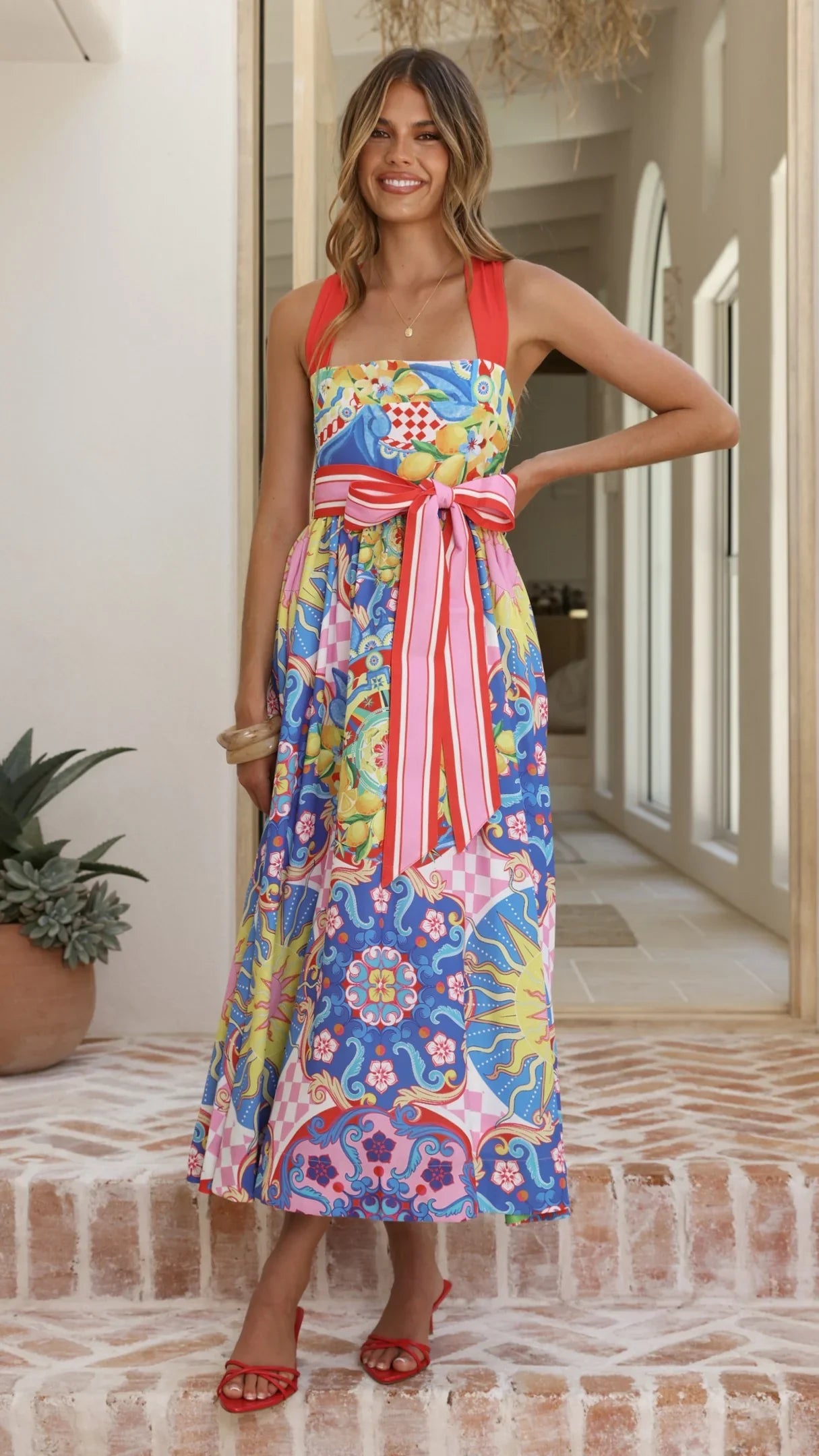Polly Maxi Dress Summer In Sicily