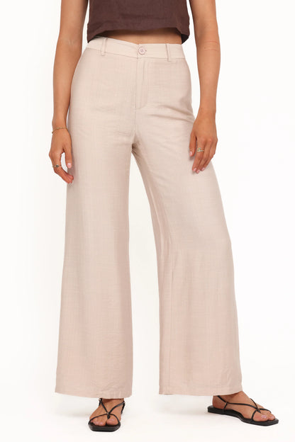 Lauren Wide Leg Pant Beige