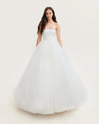 Spectacular tulle evening co ord set with statement long gloves Xo Xo