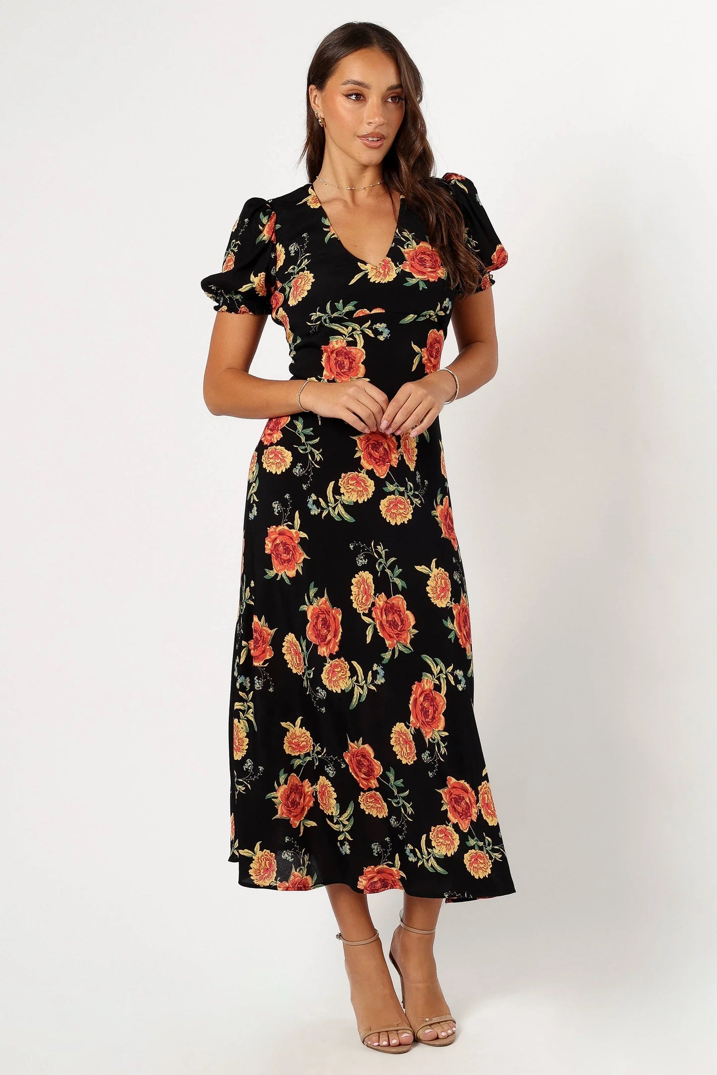 Christine Midi Dress Sunset Floral