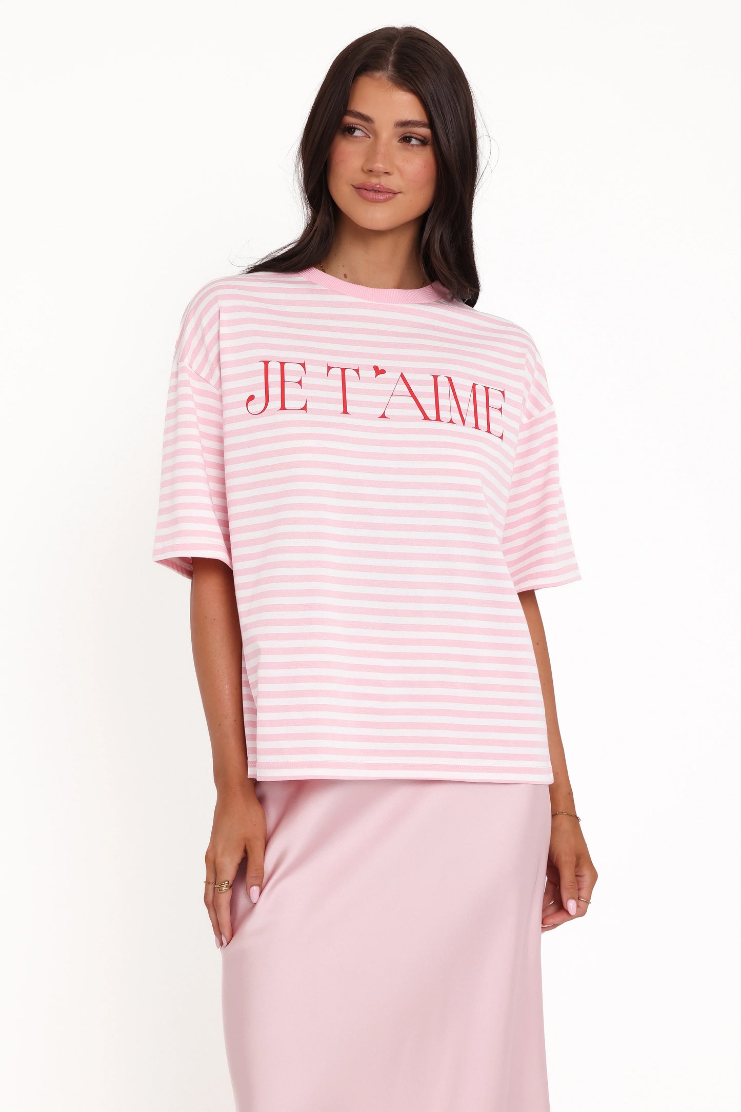 Marly Je TAime Tee Pink Stripe
