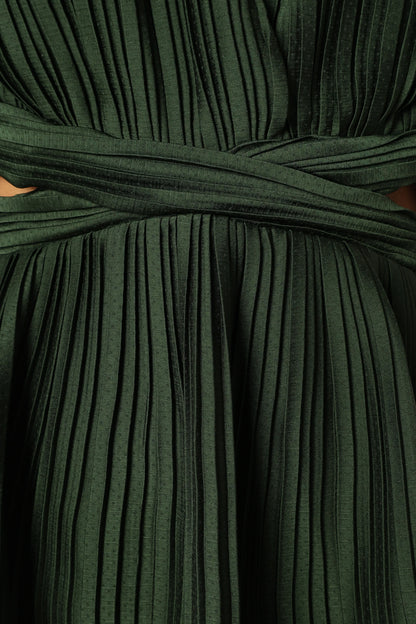 Pippa Long Sleeve Midi Dress Emerald