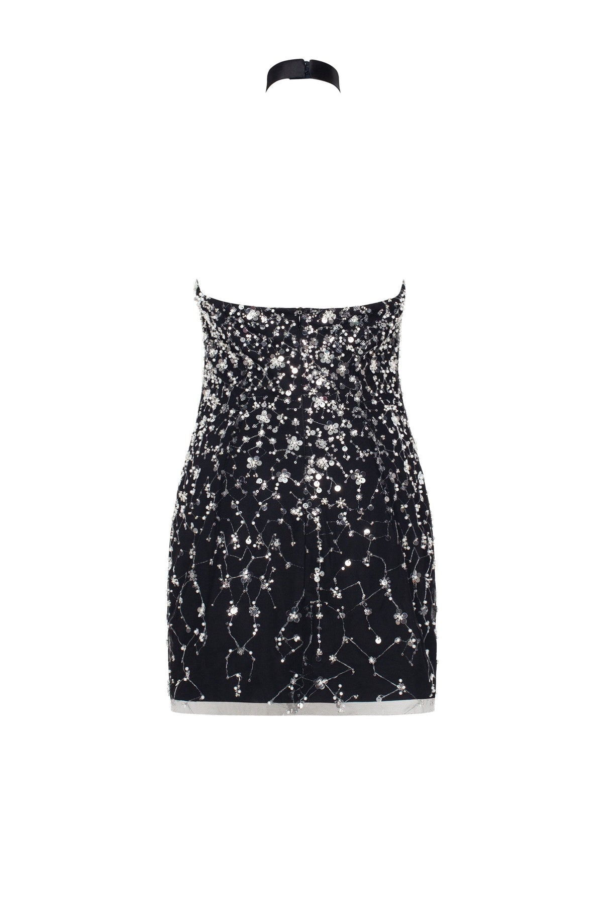 Striking halterneck crystal embellished mini dress Xo Xo