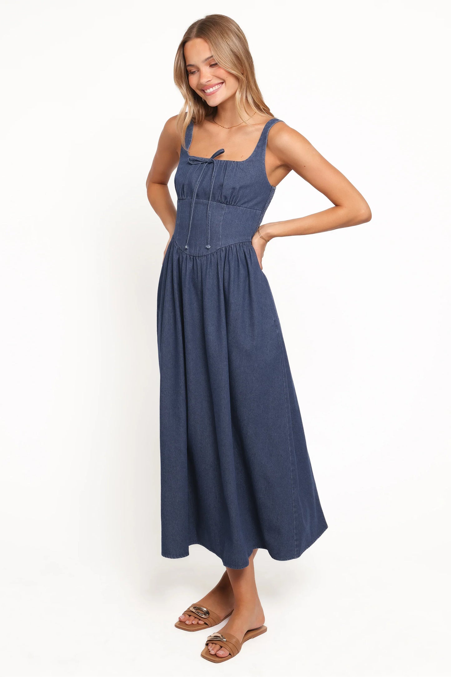 Kinslee Midi Dress Denim