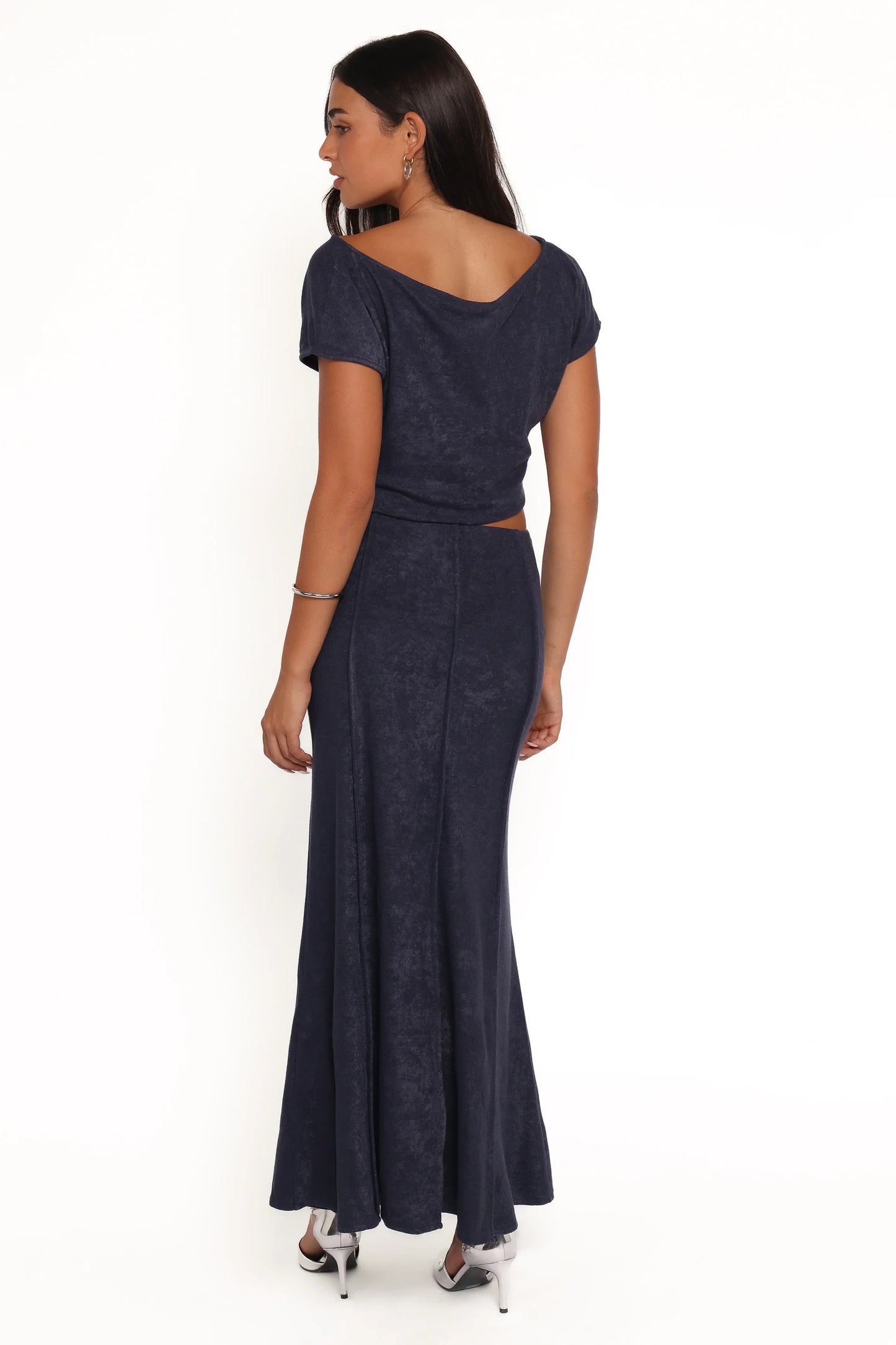 Aria Maxi Skirt Set Denim Blue