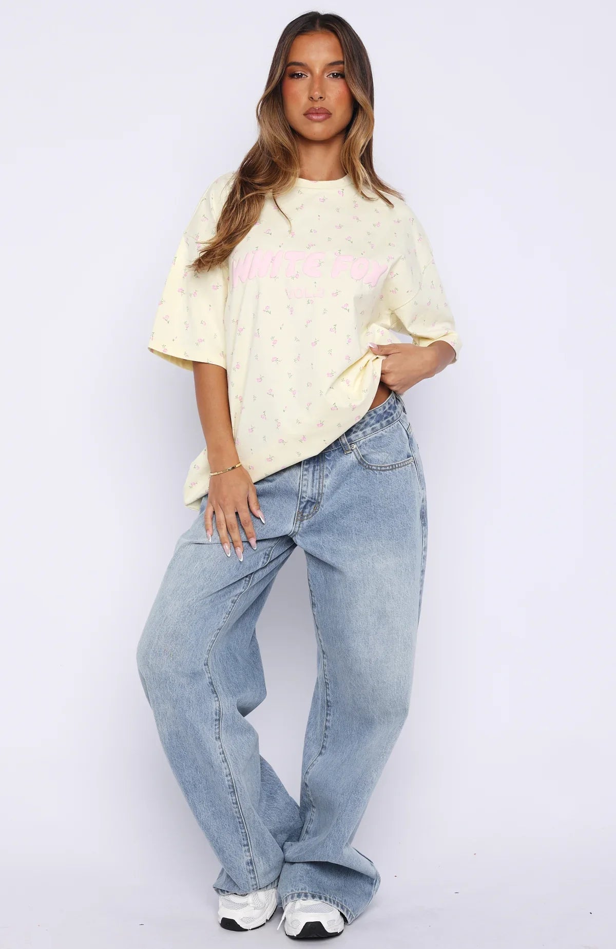 Offstage Printed Oversized Tee Lemon Ditsy
