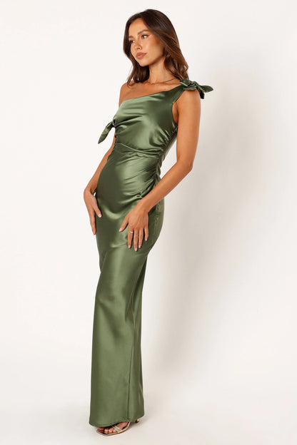 Selma Off Shoulder Maxi Dress Olive