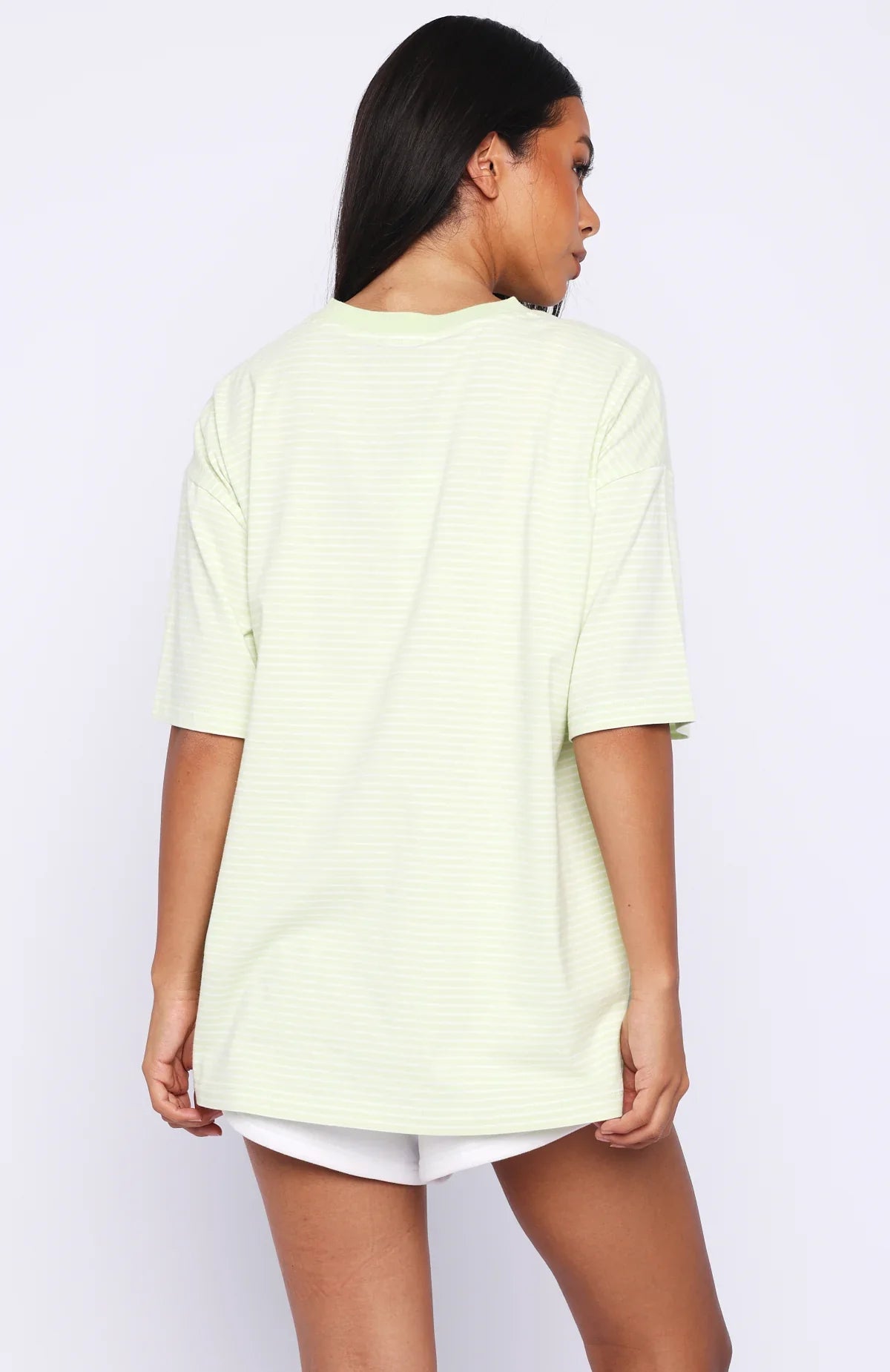 Touchdown Oversized Tee Lime Stripe