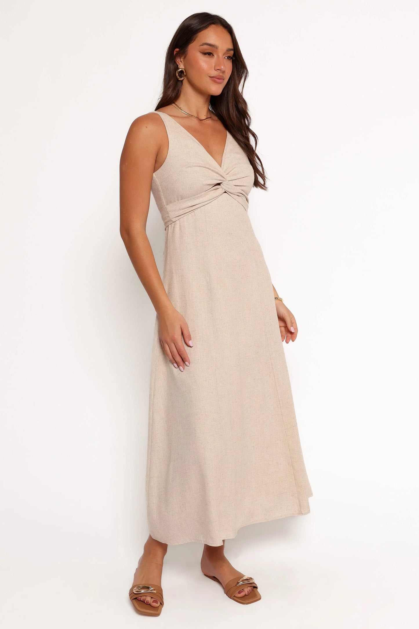 Archer Midi Dress Oatmeal