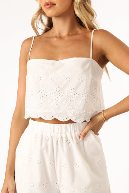 Clementine Pant Set White