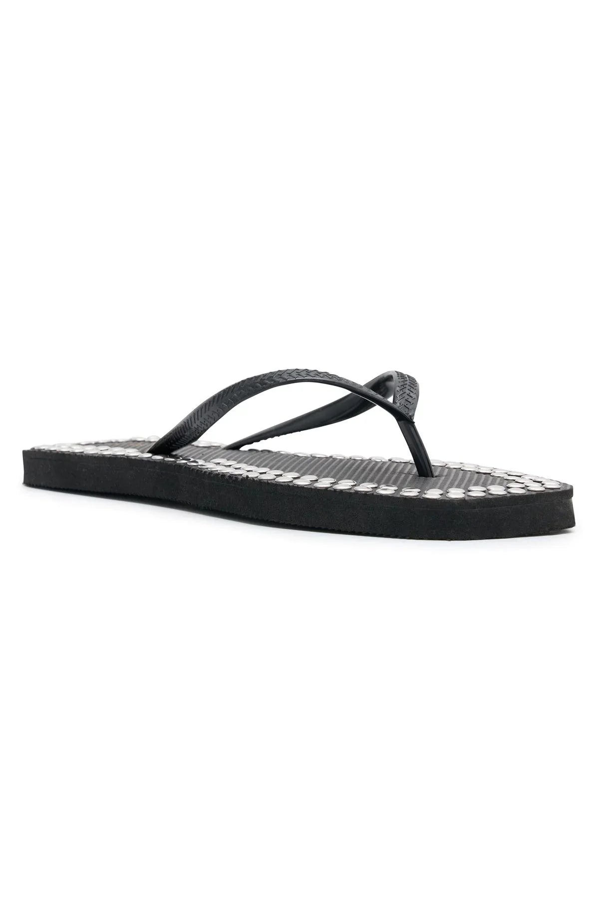 Eyre Studded Thong Sandals Black