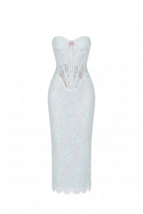 Beaded Lace Corset Dress