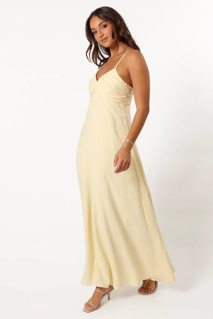 Maddie Maxi Dress Butter Yellow