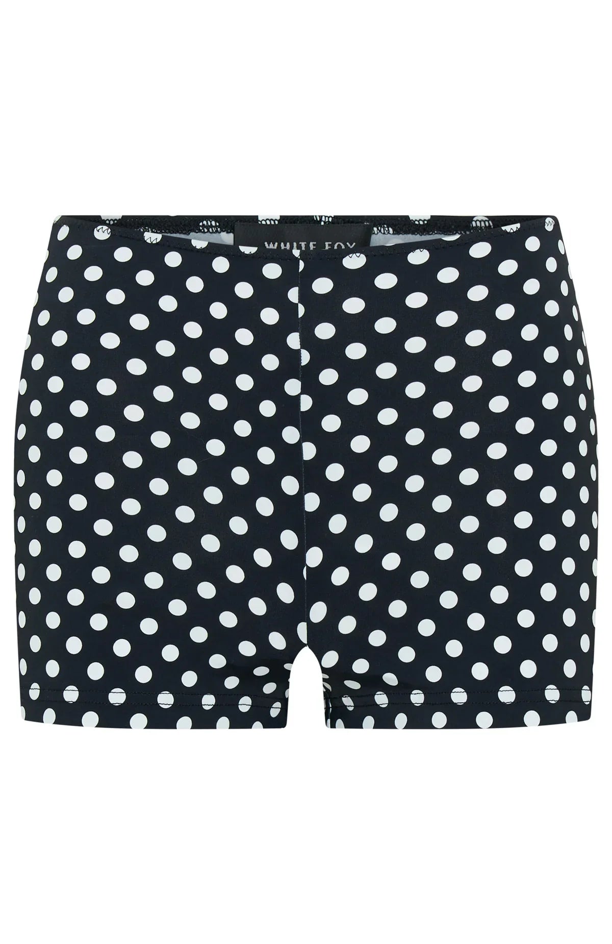 On The Inside Booty Shorts Black White Polka Dot