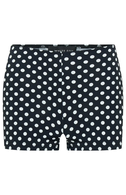 On The Inside Booty Shorts Black White Polka Dot