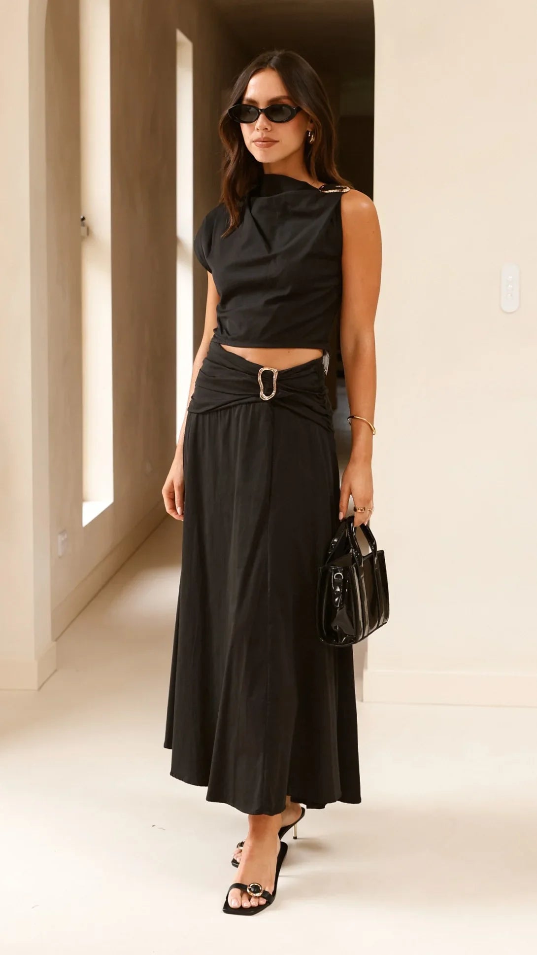 Delphine Maxi Skirt Black