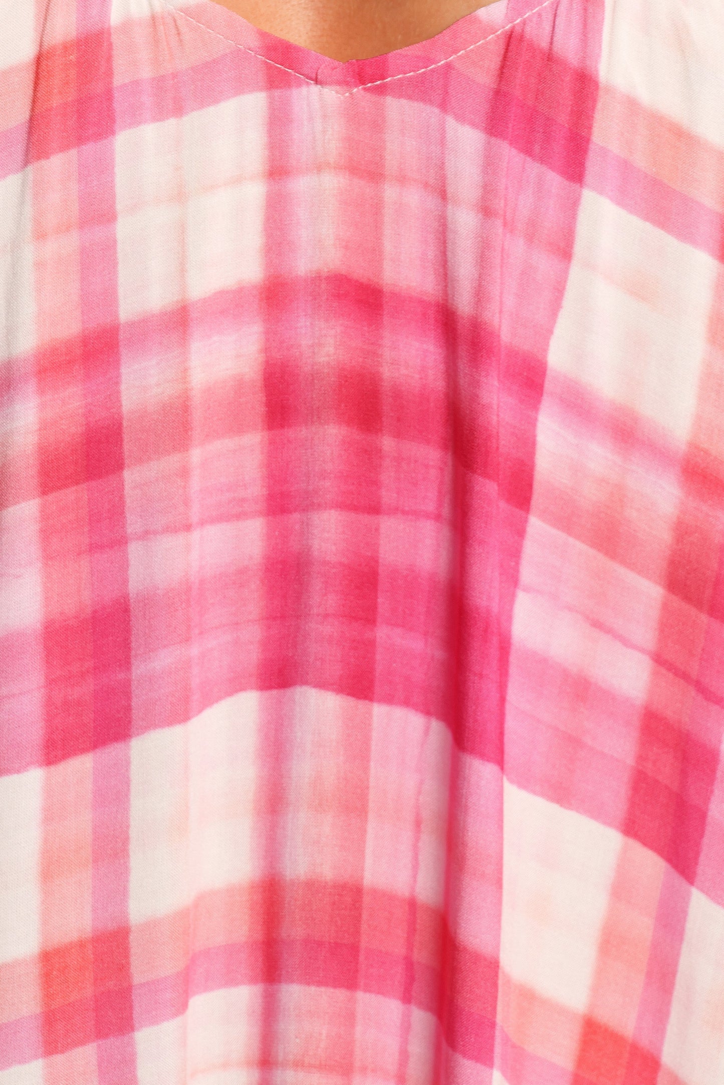 Perle Maxi Dress Pink Check