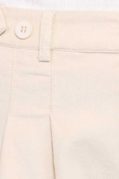Faelan Wide Leg Cord Pants Beige