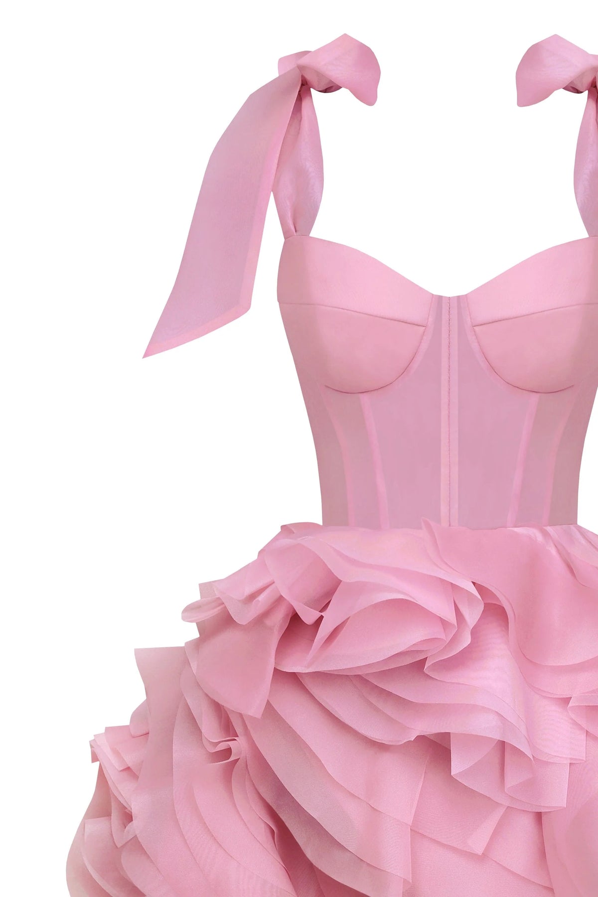 Danceable mini with ruched flower appliques Garden of Eden